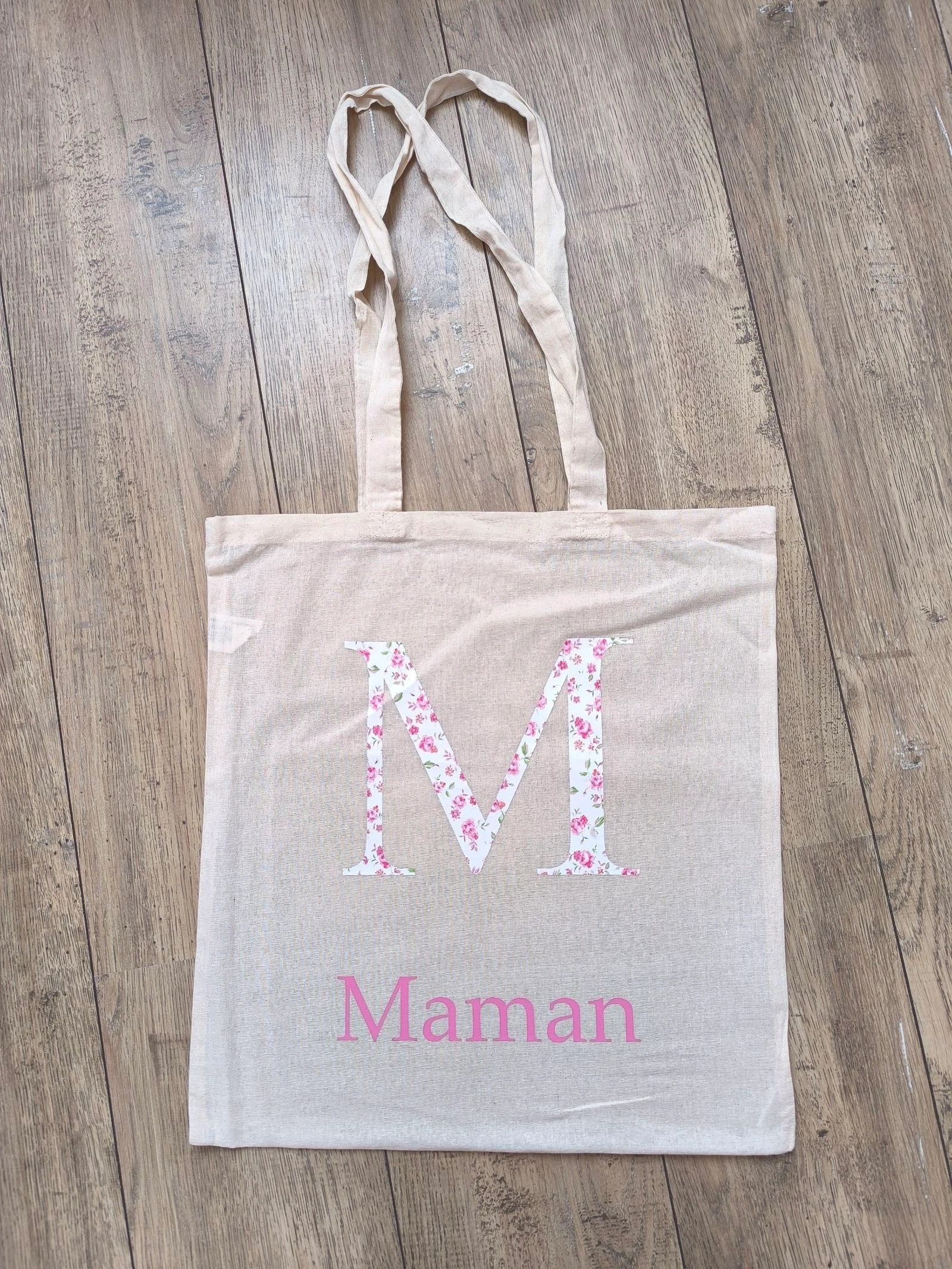 Tote bag M Maman motif liberty rose